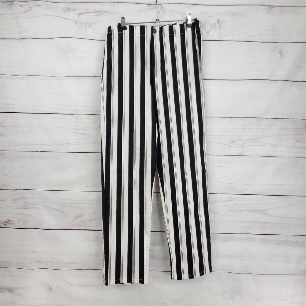 Miss Love Pinstripe Skinny Ankle Pants